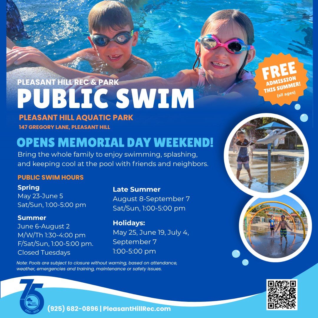 Pleasant Hill Aquatic Park - Public Swim – Late Summer (Saturday)