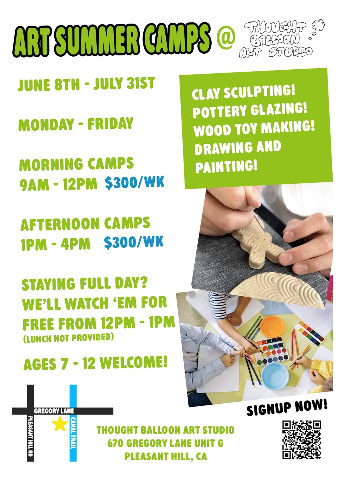 Thought Balloon Art Studio - Art Summer Camp – Morning Session (Week of June 22)
