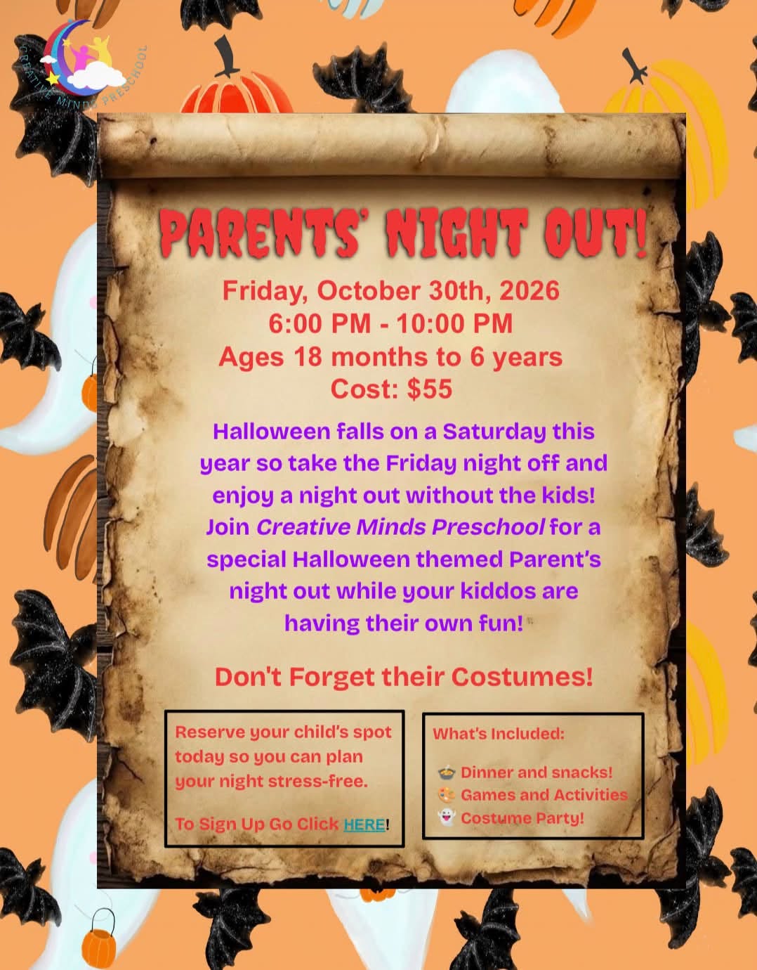 Parents' Night Out - Halloween Themed